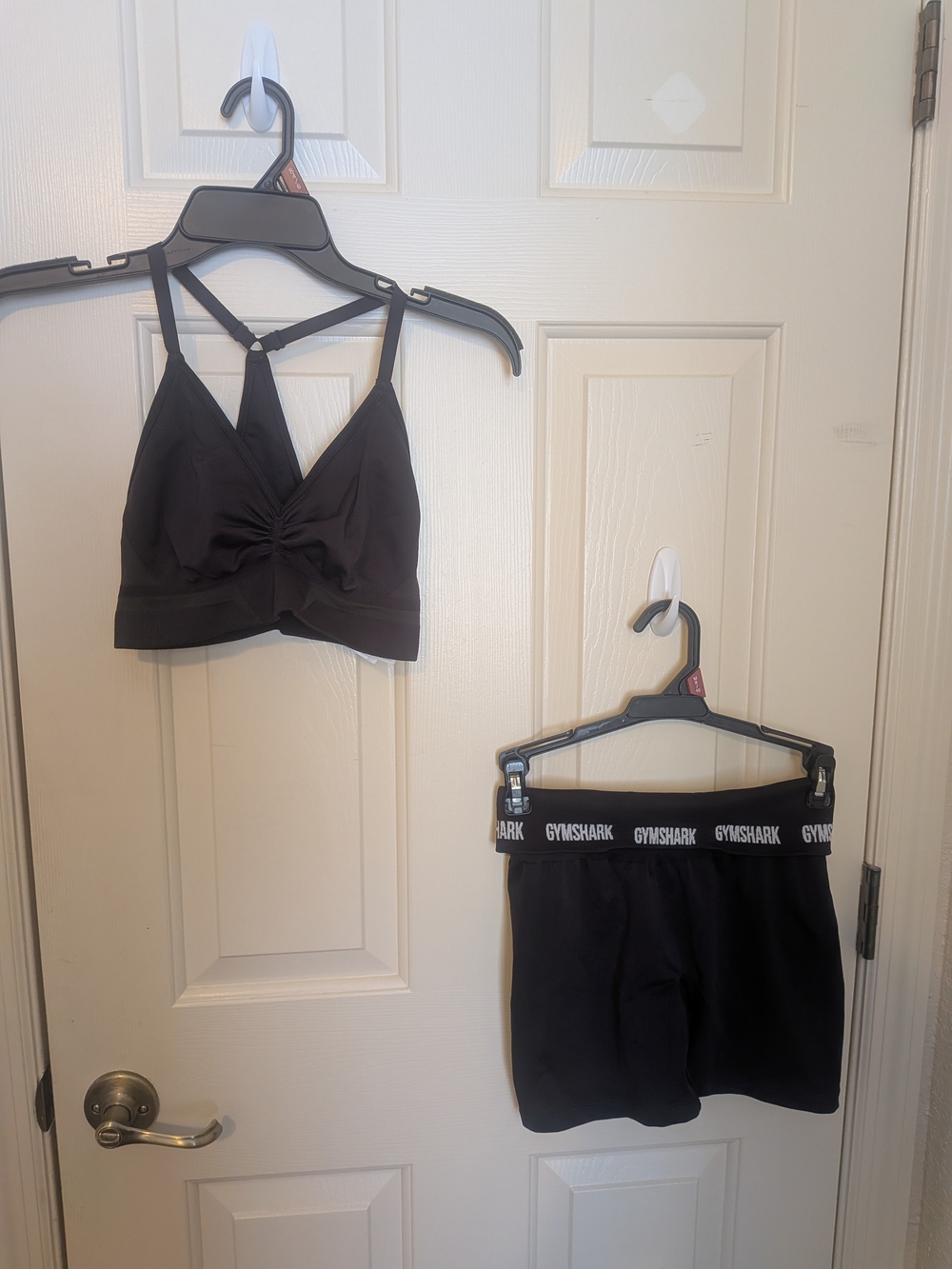 Gymshark Black Sports Bra And Shorts SIZE M